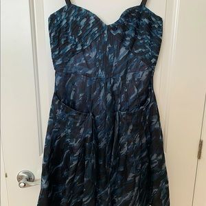 BCBG dark blue strapless mini dress
